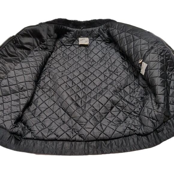 VTG Tuffy Jac Fire Fighter Department Bomber Jacket Mens Size 40L / M Black READ - Picture 5 of 16